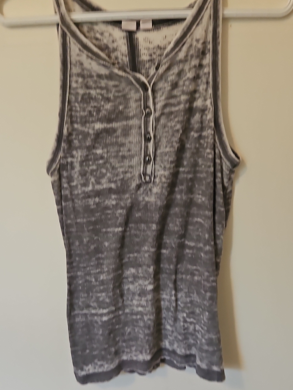 Melrose and Market Gray Marled Henley Tank